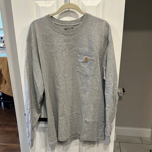 Carhartt Grey Long Sleeve Pocket Tee